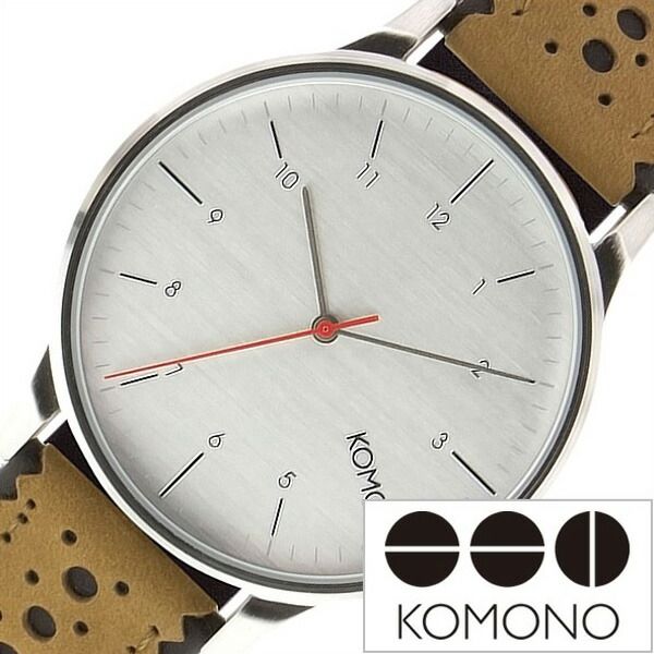 BVLGARI - コモノ 腕時計 KOMONO時計 KOMONO 時計 ウィンストン ブローグ WINSTON BROGUE メンズ レディース シルバー KOM-W2011 ブランド 革ベルト レザー ブラウン シンプル ご褒美 おしゃれ 防水 プレゼント ホワイトデー ギフト