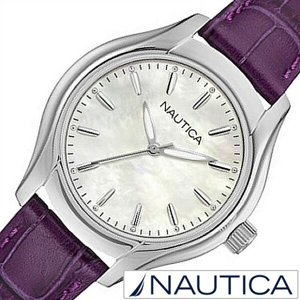 ノーティカ腕時計 NAUTICA時計 NAUTICA 腕時計 ノーティカ 時計 レディース ホワイト NAI11004M 正規品 ウォッチ 人気 新作 ブランド トレンド 革 レザー ベルト パープル おしゃれ 誕生日 新生活 プレゼント ギフト 観光 旅行 遠足 入学 卒業