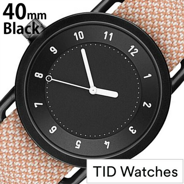 ティッドウォッチズ 腕時計 メンズ レディース TID watches ブラック TID01-BK40-SALMON No.1 正規品 おしゃれ 北欧 シンプル 革 レザー バンド おしゃれ腕時計 社会人 誕生日 新生活 プレゼント ギフト 観光 旅行 遠足 入学 卒業