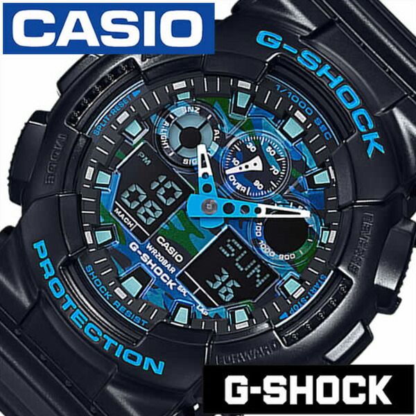 G-SHOCK ӻ Gå G-å gshock ڥ륫顼 G SHOCK  ֥롼 GA-100CB-1AJF...