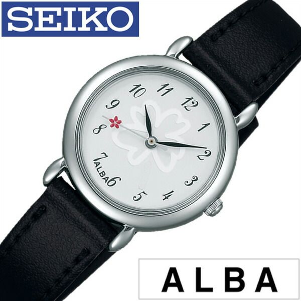 セイコーアルバ 腕時計 [SEIKOALBA時計]( SEIKO ALBA 腕時計 セイコー アルバ 時計 ) レディース 腕時計 ホワイト AQHK436 [革 ベルト 正規品 クォーツ アナログ スタンダード ブラック シルバー][ プレゼント ギフト][おしゃれ 腕時計]