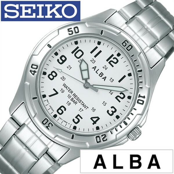 セイコーアルバ 腕時計 SEIKOALBA時計 SEIKO ALBA セイコー アルバ 時計 メンズ ホワイト AQPS001 メタル ベルト 正規品 防水 クォーツ アナログ スタンダード シルバー おしゃれ ブランド 新生活 プレゼント ギフト 観光 旅行 遠足 入学 卒業