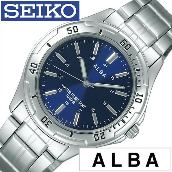 セイコーアルバ 腕時計 SEIKOALBA時計 SEIKO ALBA セイコー アルバ 時計 メンズ ブルー AQPS002 メタル ベルト 正規品 クォーツ アナログ スタンダード シルバー ネイビー 新 おしゃれ ブランド 誕生日 新生活 プレゼント ギフト 旅行 入学 卒業