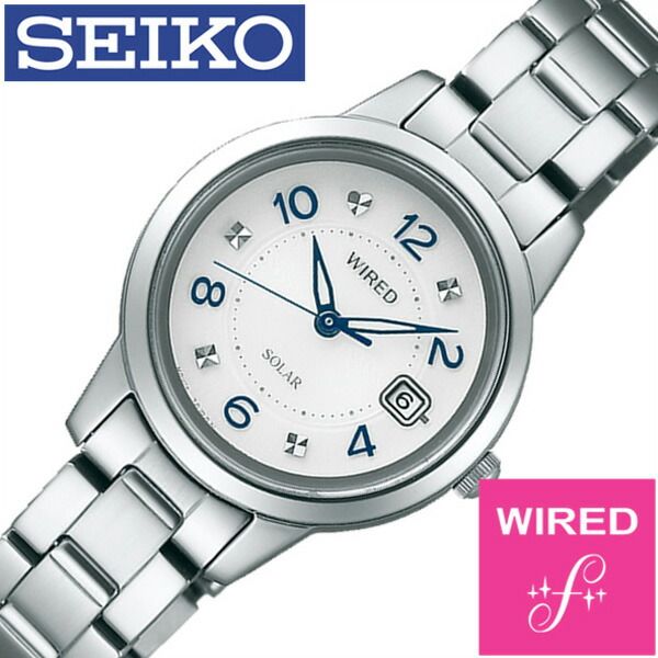 ワイアード 腕時計 WIRED時計 WIRED 時計 エフ f レディース ホワイト AGED082 メタル ベルト 正規品 ソーラー SEIKO ワイヤード シルバー おしゃれ 防水 誕生日 新生活 プレゼント ギフト 観光 旅行 遠足 入学 卒業