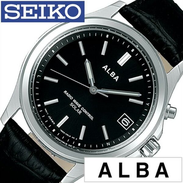 セイコー腕時計 SEIKO時計 SEIKO 腕時計 セイコー 時計 アルバ ALBA ブラック AEFY505 人気 正規品 ブランド おすすめ 電波 電池交換不要 ソーラー 電波修正 革 レザー ベルト シルバー おしゃれ 誕生日 プレゼント ギフト 旅行 新生活 入学 卒業