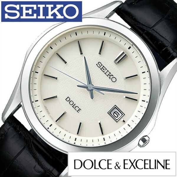 セイコー腕時計 SEIKO時計 SEIKO 腕時計 セイコー 時計 ドルチェ エクセリーヌ DOLCE & EXCELINE メンズ ホワイト SADM009 正規品 ブランド 電池交換不要 ソーラー おすすめ 革 レザー ベルト チタン ブラック おしゃれ 新生活 プレゼント ギフト 観光 旅行 入学 卒業