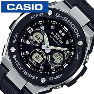 カシオ腕時計 CASIO時計 CASIO 腕時計 カシオ ジーショック 頑丈な 時計 防塵 ジースチール G-SHOCK G-STEEL メンズ ブラック GST-W300-1AJF [ 正規品 防水 Gショック 電波ソーラー シリコン おすすめ ブラック アナデジ ] 新生活 プレゼント ギフト クリスマス 2022