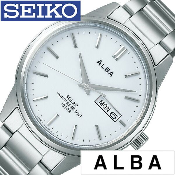 セイコー腕時計 SEIKO時計 SEIKO 腕時計 セイコー 時計 アルバ ソーラー ALBA メンズ ホワイト AEFD563 正規品 ビジネス スーツ オフィスシンプル ラウンド メタル 誕生日 新生活 プレゼント ギフト 2024 観光 旅行 遠足 入学 卒業