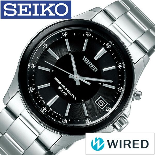 セイコー腕時計 SEIKO時計 SEIKO 腕時計 セイコー 時計 ワイアード WIRED メンズ ブラック AGAY012 正規品 ビジネス スーツ オフィスシンプル ラウンド メタル 電池交換不要 ソーラー 電波時計 誕生日 新生活 プレゼント ギフト 観光 旅行 遠足 入学 卒業