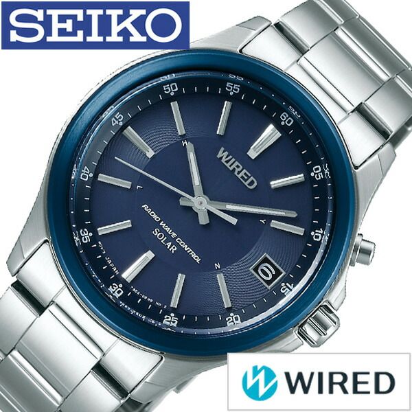 セイコー腕時計 SEIKO時計 SEIKO 腕時計 セイコー 時計 ワイアード WIRED メンズ ブルー AGAY013 正規品 ビジネス スーツ オフィスシンプル ラウンド メタル 電池交換不要 ソーラー 電波時計 誕生日 新生活 プレゼント ギフト 観光 旅行 遠足 入学 卒業