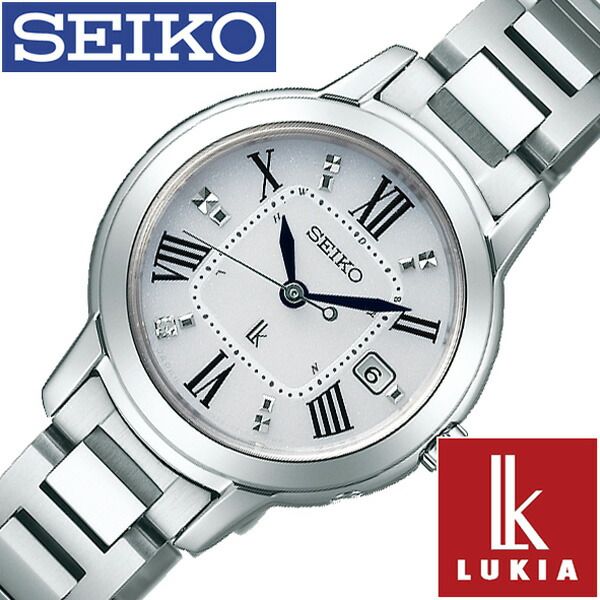 セイコー ルキア 腕時計 レディース (電池交換不要) ソーラー 電波 SEIKO 腕時計 LUKIA時計 ホワイト SSQW035 [ 正規品 ビジネス スーツ オフィスカジュアル シンプル ラウンド チタン プレゼント ギフト] 誕生日