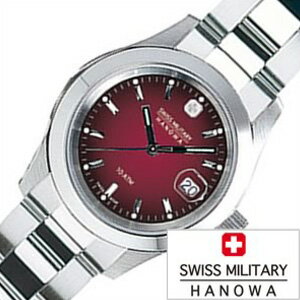 スイスミリタリー腕時計 SWISSMILITARY時計 SWISS MILITARY HANOWA 腕時計 スイス ミリタリー ハノワ 時計 エレガント ELEGANT レディース ボルドー ML-182 正規品 人気 防水 メタル シルバー カレンダー 誕生日 新生活 プレゼント ギフト 観光 旅行 入学 卒業