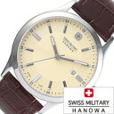 スイスミリタリー腕時計 SWISSMILITARY時計 SWISS MILITARY HANOWA 腕時計 スイス ミリタリー ハノワ 時計 エレガント プレミアム ELEGANT PREMIUM メンズ ベージュ ML-306 正規品 人気 防水 革 レザー ベルト カレンダー ブラウン プレゼント ギフト 旅行 新生活 入学 卒業