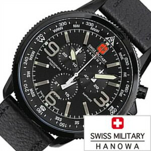 スイスミリタリー腕時計 SWISSMILITARY時計 SWISS MILITARY HANOWA 腕時計 スイス ミリタリー ハノワ 時計 アロー ARROW メンズ ブラック ML-400 正規品 防水 革 レザー ベルト カレンダー クロノグラフ 新生活 プレゼント ギフト 観光 旅行 遠足 入学 卒業