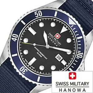 スイスミリタリー腕時計 SWISSMILITARY時計 SWISS MILITARY HANOWA 腕時計 スイス ミリタリー ハノワ 時計 ネイビー NAVY メンズ ブラック ML-414 正規品 人気 防水 ナイロン カレンダー 誕生日 新生活 プレゼント ギフト 観光 旅行 遠足 入学 卒業