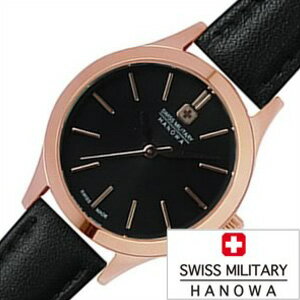 スイスミリタリー腕時計 SWISSMILITARY時計 SWISS MILITARY HANOWA 腕時計 スイス ミリタリー ハノワ 時計 プリモ PRIMO レディース ブラック ML-422 正規品 人気 防水 革 レザー ベルト ピンクゴールド 誕生日 新生活 プレゼント ギフト 観光 旅行 入学 卒業