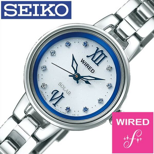 セイコー腕時計 SEIKO時計 SEIKO 腕時計 セイコー 時計 ワイアード エフ WIRED f レディース ホワイト AGED092 正規品 人気 ブランド ビジネス メタル 電池交換不要 ソーラー かわいい シルバー ブルー 誕生日 新生活 プレゼント ギフト 観光 旅行 遠足 入学 卒業