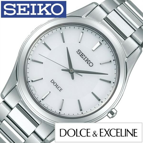 セイコー腕時計 SEIKO時計 SEIKO 腕時計 セイコー 時計 ドルチェ&エクセリーヌ DOLCE&EXCELINE メンズ ホワイト SADL011 正規品 人気 ブランド ビジネス ペアウォッチ メタル シルバー シンプル ソーラー おしゃれ 誕生日 新生活 プレゼント ギフト 観光 旅行 入学 卒業