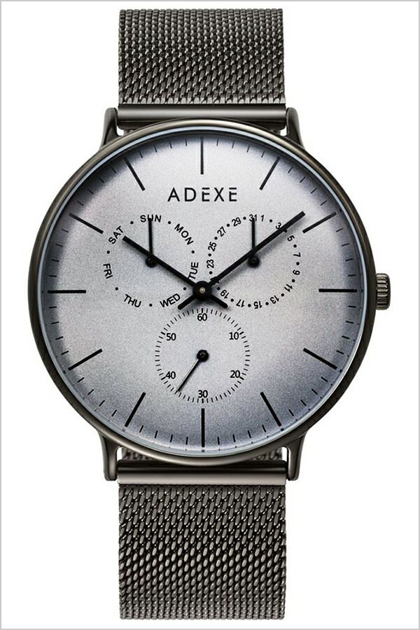 [ スニーカーコーデにおすすめ カジュアル フォーマル ] アデクス腕時計 ADEXE時計 ADEXE 腕時計 アデクス 時計 グランデ GRANDE メンズ 防水 男性 大学生 グレー 1884B-06 [ギフト プレゼント ]［人気 話題］[シンプル 腕時計][ おしゃれ ブランド ]