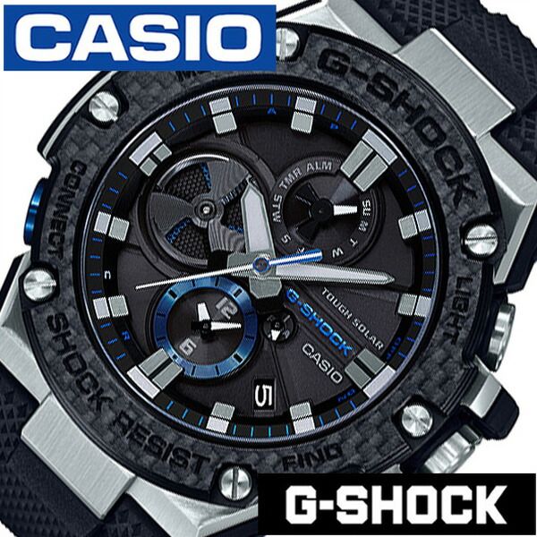 スマートウォッチ カシオ腕時計 CASIO 腕時計 カシオ ジーショック 頑丈な 時計 ジースチール G-SHOCK G-STEEL メンズ ブラック GST-B100XA-1AJF 正規品 Gショック 耐衝撃 軽量 スマホ連動 アウトドア カレンダー ブルー ラバー プレゼント ギフト 2024 旅行 新生活 入学