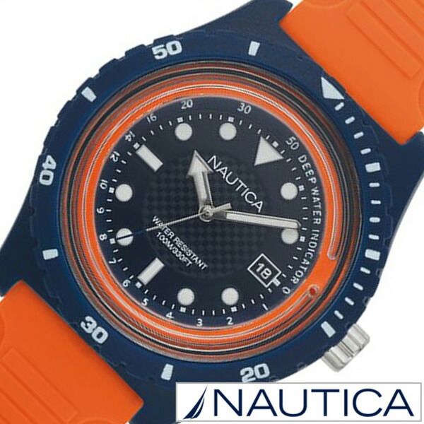 ノーティカ腕時計 NAUTICA時計 NAUTICA 腕時計 ノーティカ 時計 イビサ IBIZA メンズ ブラック NAPIBZ004 正規品 人気 ブランド 防水 ラバー シリコン アウトドア カレンダー オレンジ 誕生日 新生活 プレゼント ギフト 観光 旅行 遠足 入学 卒業