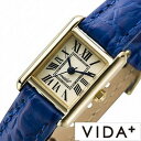 ヴィーダプラス時計 VIDA+腕時計 VIDA+ 腕時計 ヴィーダ プラス 時計 ミニレクタンギュラー レディース 女性 向け 妻 彼女 母 アイボリー J83914-LE-NV 正規品 ビーダ ブランド 革ベルト レザー スクエア型 ゴールド ブルー 送料無料 プレゼント ギフト 2024 新生活 入学