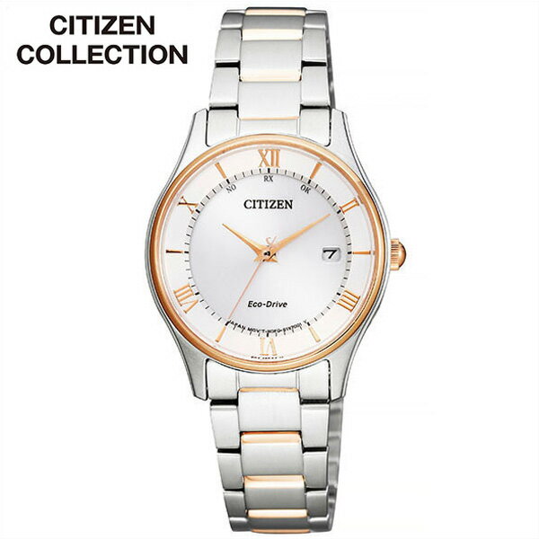 乐天商城 - シチズン腕時計 CITIZEN時計 CITIZEN 腕時計 シチズン 時計 シチズンコレクション COLLECTION レディース ES0002-57A 正規品 ブランド ペアウォッチ ピンクゴールド 薄型 ソーラー 電波時計 ステンレス プレゼント ホワイトデー ギフト 母の日