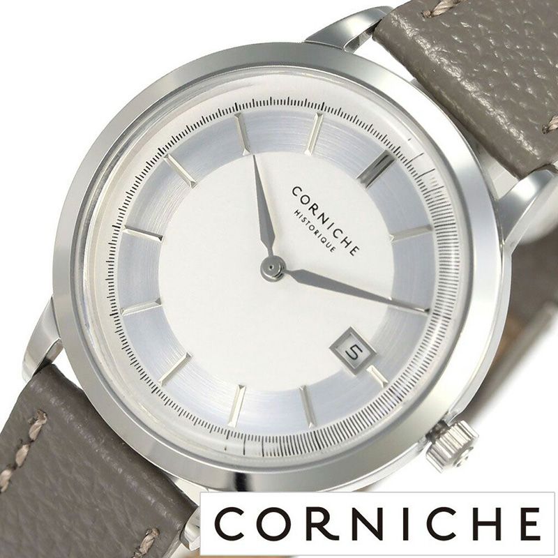 コーニッシュ腕時計 CORNICHE時計 CORNICHE WATCH 腕時計 コーニッシュ ウォッチ 時計 ヒストリック Historique レディース 女性 向け 妻 彼女 ホワイト CW-H-SWG 正規品 北欧 ブランド 革ベルト レザー カレンダー シンプル おしゃれ 新生活 プレゼント ギフト 旅行 入学