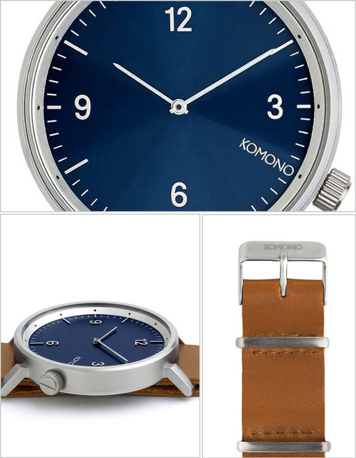コモノ腕時計 KOMONO時計 KOMONO 腕時計 コモノ 時計 マグナス II ブルー コニャック MAGNUS BLUE COGNAC メンズ レディース 男性 女性 KOM-W1947 正規品 人気 ブランド 革ベルト レザー プレゼント クリスマス ギフト 旅行 遠足 新生活 入学 卒業