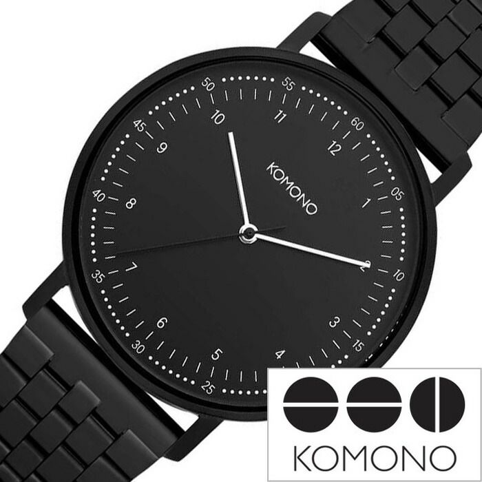 コモノ 【10%OFF \1,980-円引】コモノ腕時計 KOMONO時計 KOMONO 腕時計 コモノ 時計 ルイス LEWIS レディース 女性 彼女 妻 ブラック KOM-W4075 かわいい おしゃれ メタル メッシュ ベルト シンプル 丸 ラウンド ブランド 新生活 プレゼント ギフト 観光 旅行 遠足 入学 卒業