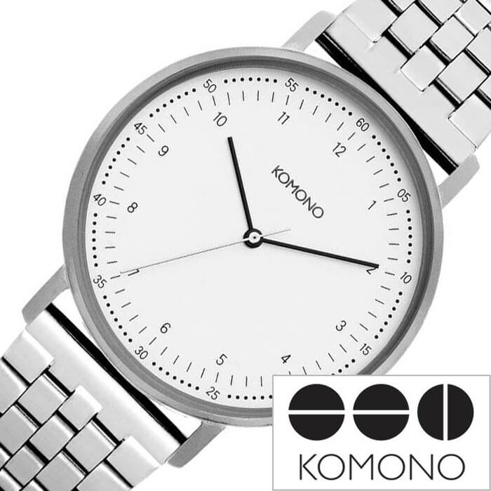 【10%OFF \1,980-円引】コモノ腕時計 KOMONO時計 KOMONO 腕時計 コモノ 時計 ルイス LEWIS レディース 女性 彼女 妻 ホワイト KOM-W4077 かわいい おしゃれ メタル メッシュ ベルト シンプル 丸 ラウンド ブランド 新生活 プレゼント ギフト 観光 旅行 遠足 入学 卒業