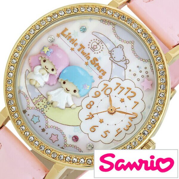 サンリオ時計 Sanrio 時計 サンリオ キキララ kiki rara キッズ 女の子 ホワイト MJSR-M08 革ベルト レザー 子供用 キッズウォッチ パステル かわいい おしゃれ 小学生 幼稚園生 キャラクター 誕生日 新生活 プレゼント ギフト 観光 旅行 遠足 入学 卒業