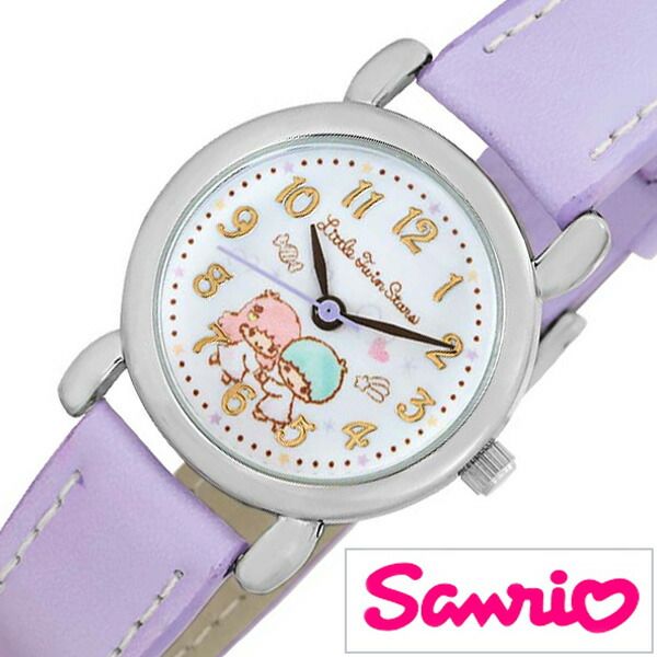 サンリオ時計 Sanrio 時計 サンリオ キキララ キッズ 女の子 ホワイト SR-V25-TS 革 ベルト レザー 子供用 キッズウォッチ かわいい おしゃれ 小学生 幼稚園生 学校 時間 勉強 算数 キャラクター パステル 誕生日 新生活 プレゼント ギフト 観光 旅行 入学 卒業