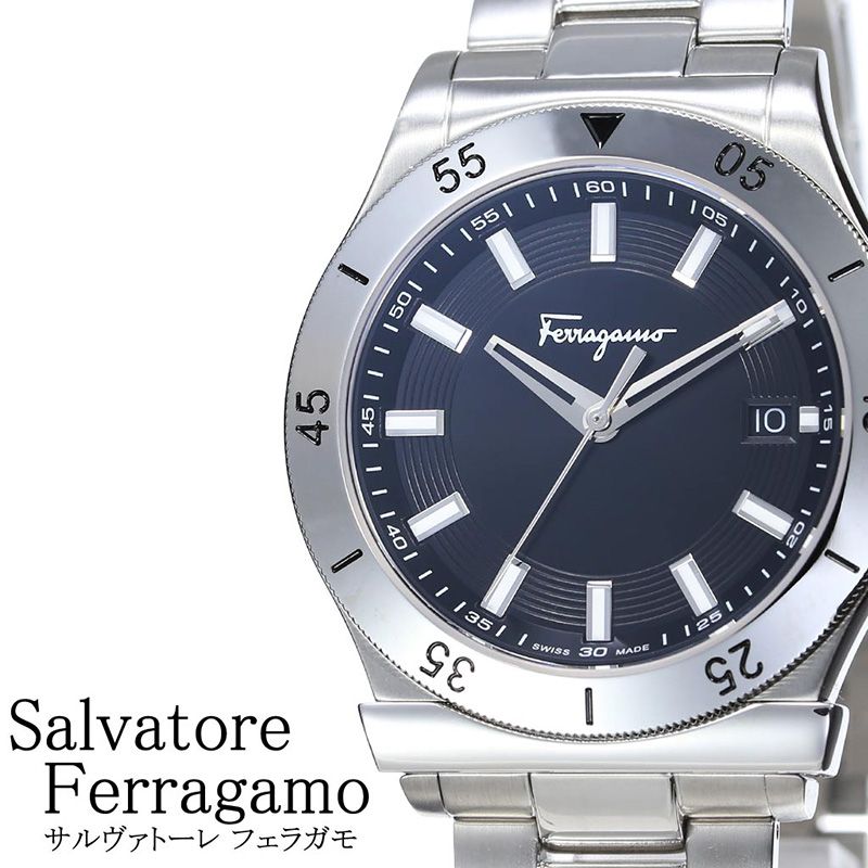 サルバトーレフェラガモ腕時計 SalvatoreFerragamo時計 Salvatore Ferragamo 腕時計 サルバトーレ フェラガモ 時計 メンズ ブラック FH1030017 [ お洒落 アナログ スイス製 エレガンス ラウンド ] 誕生日 新生活 プレゼント ギフト クリスマス 2022のサムネイル