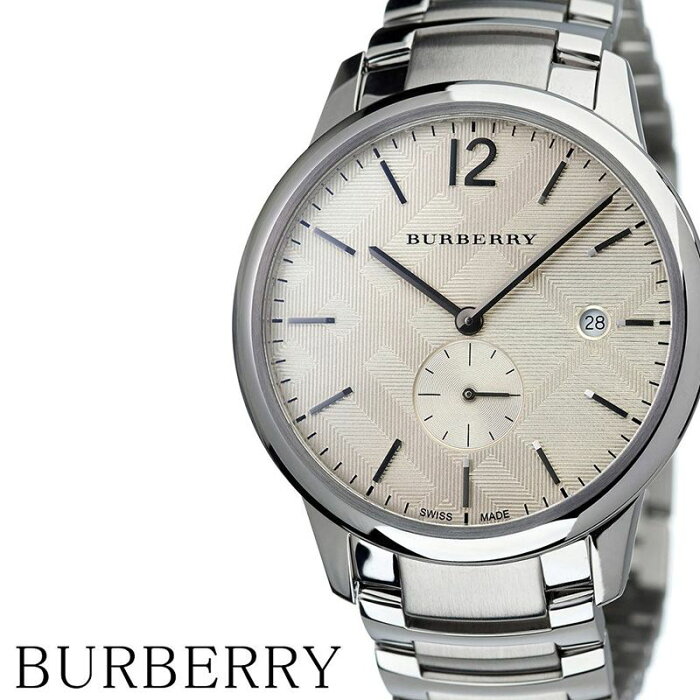 [あす楽]バーバリー腕時計 BURBERRY時計 BURBERRY 腕時計 バーバリー 時計 ザ クラシック ラウンド The Classic Round メンズ 男性 ベージュ BU10004 [ ブランド お洒落 スイス製 シンプル リクルートスーツ ラウンド プレゼント ]