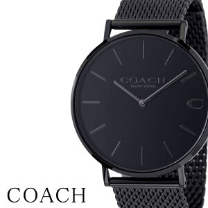 コーチ腕時計 COACH時計 COACH 腕時計 コーチ 時計 チャールズ Charles メンズ カップル 彼氏 男性 メンズ ブラック CO-14602148 ブランド 防水 革ベルト レザー 安い 人気 おしゃれ 北欧 デザイン お洒落 シンプル ファッション プレゼント ギフト