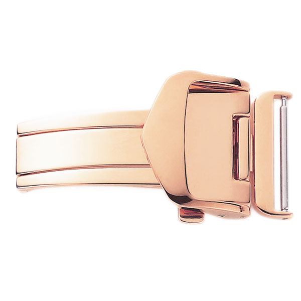 バンビDバックル 腕時計用バックル BAMBI Dバックル 腕時計用バックル 三つ折れプッシュ式 ベルト幅:16mm対応 メンズ 男性 彼氏 レディース ZP0007N [ 付け替え 簡単 ピンクゴールド レザー用 革ベルト 時計 オシャレ ] 誕生日 新生活 プレゼント ギフト