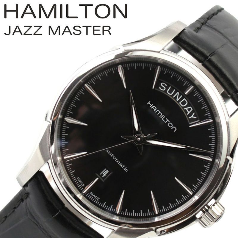 30代男性 ハミルトン腕時計 HAMILTON時計 HAMILTON 腕時計 ハミルトン 時計 ジャズマスター デイデイト JAZZMASTER DAY DATE メンズ ブランド ブラック H32505731 防水 革ベルト レザー 男性 新生活 プレゼント ギフト 旅行 入学 卒業のサムネイル