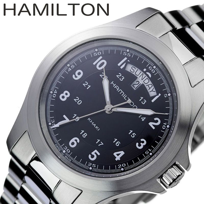 人気シリーズ ハミルトン カーキ 腕時計 HAMILTON時計 HAMILTON 時計 KHAKI メンズ ブラック H64451133 おすすめ ブランド 防水 高級 スーツ おしゃれ カレンダー 男性 誕生日 新生活 プレゼント 新社会人 入学 卒業 ギフト 観光 旅行 遠足