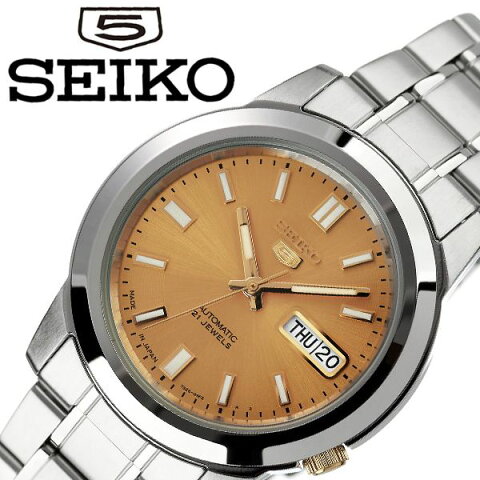 セイコー腕時計 SEIKO時計 SEIKO 腕時計 セイコー 時計 セイコーファイブ SEIKO5 メンズ ゴールド SNKK13J1 [ 人気 ブランド 旦那 夫 彼氏 逆輸入 限定 定番 機械式 自動巻き 日本製 おしゃれ ファッション シンプル フォーマル スーツ 営業 仕事 商社 プレゼント ギフト ]