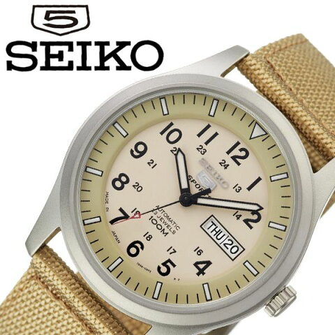 [あす楽]セイコー腕時計 SEIKO時計 SEIKO 腕時計 セイコー 時計 セイコーファイブ スポーツ SEIKO5 SPORTS メンズ ベージュ SNZG07J1 [ 人気 ブランド 旦那 夫 彼氏 逆輸入 限定 定番 おしゃれ ファッション フォーマル スーツ 営業 商社 プレゼント ギフト ]