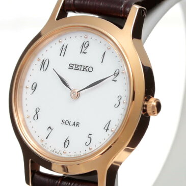 [あす楽](電池交換不要)セイコー腕時計 SEIKO時計 SEIKO 腕時計 セイコー 時計 レディース 白 SUP372P1 [ ブランド 防水 革ベルト レザー ソーラー かわいい 小さめ 海外 限定 アンティーク レトロ おしゃれ おすすめ 仕事 プレゼント ] PT10