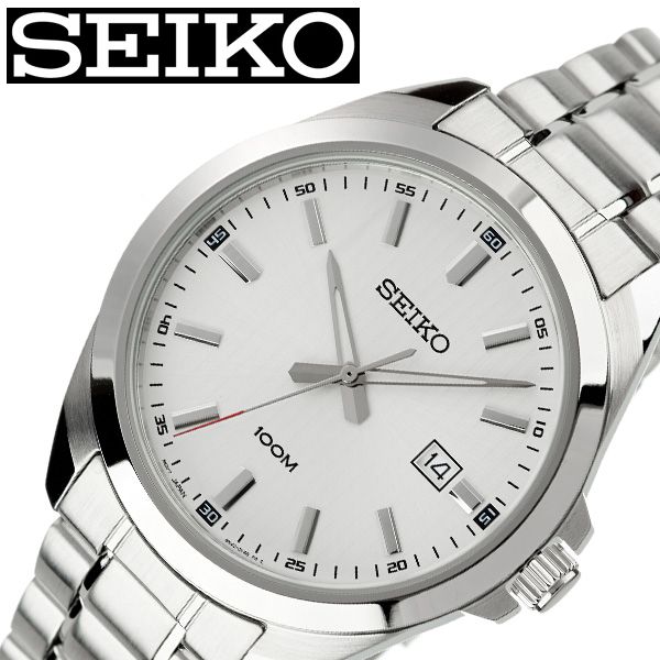 セイコー腕時計 SEIKO時計 SEIKO 腕時計 セイコー 時計 メンズ ホワイト 白 SUR273P1 人気 ブランド おすすめ 防水 ステンレスベルト 限定 社会人 スーツ 仕事 ビジネス時計 カレンダー 彼氏 大人 かっこいい おしゃれ カジュアル 上品 新生活 プレゼント ギフト 旅行 入学