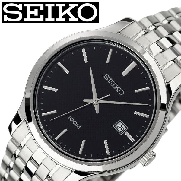 セイコー腕時計 SEIKO時計 SEIKO 腕時計 セイコー 時計 メンズ ブラック 黒 SUR293P1 ブランド おすすめ 防水 ステンレスベルト スーツ 仕事 ビジネス時計 カレンダー 彼氏 大人 かっこいい おしゃれ カジュアル 新生活 プレゼント ギフト 2024 観光 旅行 遠足 入学 卒業