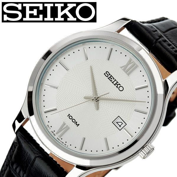 セイコー腕時計 SEIKO時計 SEIKO 腕時計 セイコー 時計 メンズ シルバー SUR297P1 ブランド おすすめ 防水 革ベルト レザー ベルト カレンダー スーツ 仕事 ビジネス時計 彼氏 大人 かっこいい カジュアル 上品 新生活 プレゼント ギフト 2024 観光 旅行 遠足 入学 卒業