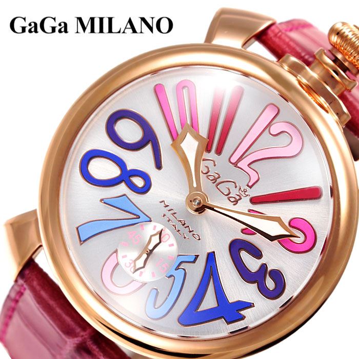 ガガミラノ 訳あり：箱なし ガガミラノ腕時計 GaGaMILANO時計 GaGa MILANO 腕時計 ガガ ミラノ 時計 マヌアーレ MANUALE レディース 大きめ ホワイト GG-501109S ブランド イタリア おしゃれ 機械式 手巻き 彼氏 彼女 夫婦 プレゼント ギフト 旅行 遠足 新生活 入学 卒業