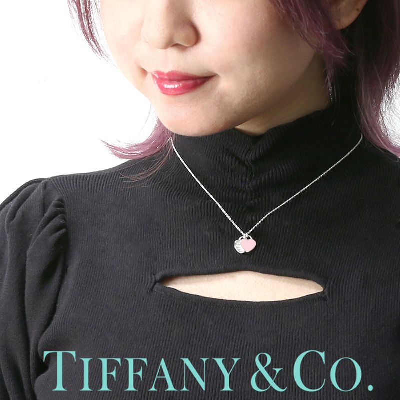 ティファニー ハートネックレス（レディース） リターン トゥ ティファニー ネックレス Tiffany＆co ジュエリー Return to Tiffany レディース 28751249 女性 ブランド おしゃれ シンプル ペンダント ミニ ダブル ハート タグ シルバー925 TNE 成人式 新社会人 プレゼント ギフト 遠足 新生活 入学 卒業