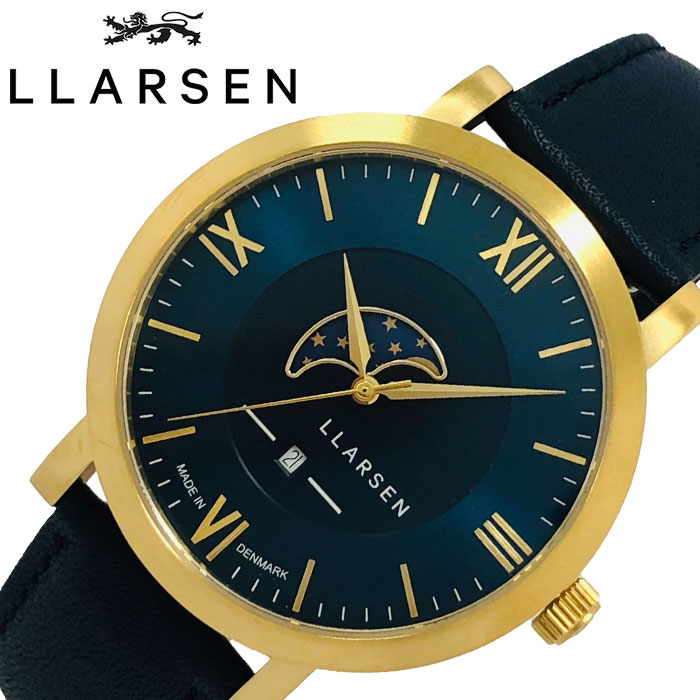 エルラーセン腕時計 LLARSEN時計 LLARSEN 腕時計 エルラーセン 時計 ヒューゴ HUGO メンズ LL180GDBU 人気 ブランド ムーンフェイズ レ..