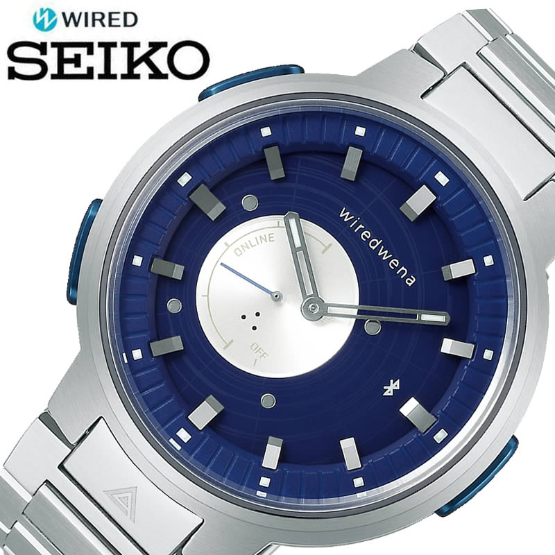 5年保証 セイコー腕時計 SEIKO時計 SEIKO 腕時計 セイコー 時計 ワイアード WIRED wiredwena×攻殻機動隊 メンズ 男性 ブルー AGAB704 正規品 wena wrist スマートウォッチ ウェアラブル スマホ iPhone アイフォーン ウェナリスト 付け替え プレゼント ギフト 新生活 入学