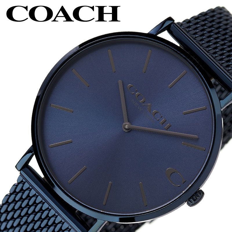 コーチ 腕時計 COACH 時計 メンズ 男性 ネイビー CO-14602146 人気 ブランド おすすめ おしゃれ かっこいい メタル ロゴ ビジネス オフィス カジュアル シンプル 上品 大人 男性 彼氏 夫 旦那 誕生日 記念日 ファッション 新生活 プレゼント ギフト クリスマス 2022